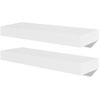 Estantes Flotantes De Pared 2 Uds Mdf Blanco Para Libros/dvd