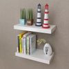 Estantes Flotantes De Pared 2 Uds Mdf Blanco Para Libros/dvd