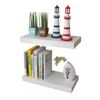 Estantes Flotantes De Pared 2 Uds Mdf Blanco Para Libros/dvd