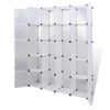 Armario Modular Con 14 Compartimentos Blanco 37x146x180,5 Cm