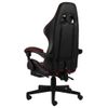 Silla Gaming Con Reposapiés Cuero Sintético Negro Y Rojo Tinto