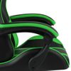 Silla Gaming Con Reposapiés Cuero Sintético Negro Y Verde