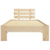 Estructura De Cama De Madera Maciza De Pino 100x200 Cm Marrón