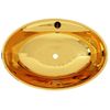 Lavabo Con Rebosadero 58,5x39x21 Cm Cerámica Dorado