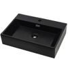 Lavabo Con Orificio Para Grifo Cerámica Negro 60,5x42,5x14,5 Cm