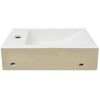 Lavabo Con Agujero Grifo Rectangular Cerámica 46x25,5x12 Blanco