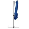 Sombrilla Voladiza Luces Led Poste Acero Azul Azure 250x250 Cm