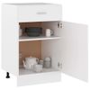 Armario Inferior Cajón Cocina Madera Ingeniería 50x46x81,5cm Blanco