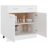 Armario Inferior De Cocina Madera Blanco 80x46x81,5 Cm