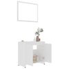 Conjunto De Muebles De Baño Madera Contrachapada Blanco