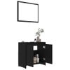 Conjunto De Muebles De Baño Madera Contrachapada Negro