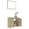 Conjunto De Muebles De Baño Contrachapada Color Roble Sonoma