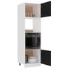 Armario De Microondas Madera Contrachapada Negro 60x57x207 Cm