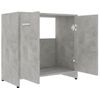 Armario De Baño Madera Contrachapada Gris Hormigón 60x33x61 Cm