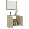 Conjunto De Muebles De Baño Contrachapada Color Roble Sonoma