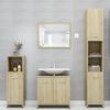 Conjunto De Muebles De Baño Contrachapada Color Roble Sonoma