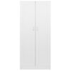 Armario De Libros Contrachapada Blanco Brillo 82,5x30,5x185,5cm