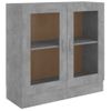 Vitrina De Madera Contrachapada Gris Hormigón 82,5x30,5x80 Cm