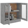 Vitrina De Madera Contrachapada Gris Hormigón 82,5x30,5x80 Cm