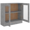 Vitrina De Madera Contrachapada Gris Hormigón 82,5x30,5x80 Cm