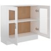 Vitrina De Madera Contrachapada Blanco Brillo 82,5x30,5x80 Cm