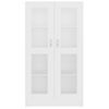 Vitrina De Madera Contrachapada Blanco 82,5x30,5x150 Cm