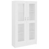 Vitrina De Madera Contrachapada Blanco 82,5x30,5x150 Cm