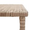 Mesa De Centro De Ratán Sintético Gris 70x40x38 Cm Beige