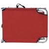 Tumbona Plegable Con Toldo De Aluminio Rojo