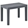 Mesa De Jardín Con 2 Bancos Plástico Gris Antracita