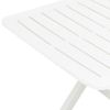 Mesa De Jardín Plegable De Plástico Blanco 79x72x70 Cm