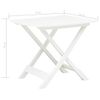 Mesa De Jardín Plegable De Plástico Blanco 79x72x70 Cm