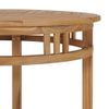 Mesa De Comedor De Madera Maciza De Teca Ø 80 Cm Marrón