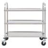 Carrito De Cocina De 3 Alturas 95x45x83,5 Cm Acero Inoxidable Plateado