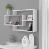 Estantes Pared Madera Contrachapada Blanco Brillo 104x20x58,5cm