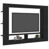 Mueble Para Tv Madera Contrachapada Negro 152x22x113 Cm