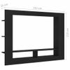 Mueble Para Tv Madera Contrachapada Negro 152x22x113 Cm