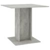 Mesa De Comedor Madera Contrachapada Gris Hormigón 80x80x75 Cm