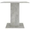 Mesa De Comedor Madera Contrachapada Gris Hormigón 80x80x75 Cm