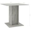 Mesa De Comedor Madera Contrachapada Gris Hormigón 80x80x75 Cm