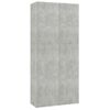 Mueble Zapatero Madera Contrachapada Gris 80x35,5x180 Cm