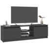 Mueble Para Tv De Aglomerado Gris 120x30x35,5 Cm