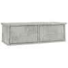 Estante Cajones Para Pared Contrachapada Hormigón 60x26x18,5cm Gris