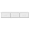 Estante Cajones Para Pared Contrachapada Blanco 88x26x18,5 Cm