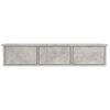 Estante Cajones Para Pared Contrachapada Hormigón 88x26x18,5cm Gris