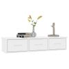 Estante Cajones Pared Contrachapada Blanco Brillo 88x26x18,5cm