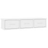 Estante Cajones Pared Contrachapada Blanco Brillo 88x26x18,5cm