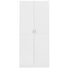 Armario De Madera Contrachapada Blanco 90x52x200cm