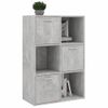 Armario Almacenamiento Madera Contrachapada Gris 60x29,5x90 Cm