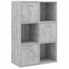 Armario Almacenamiento Madera Contrachapada Gris 60x29,5x90 Cm